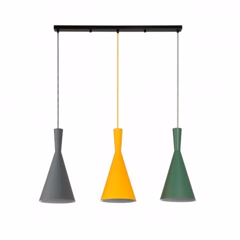 Lámpara De Aluminio Colgante 3 Colores E27 - Imagen 2