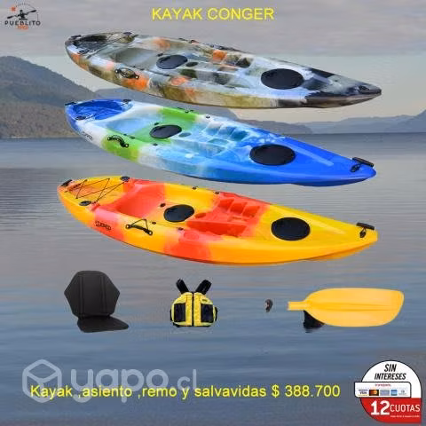 Kayak Conger con accesorios