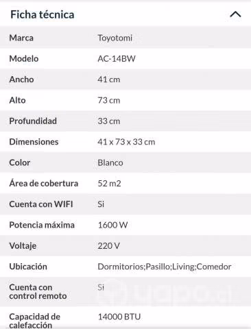 Aire acondicionado portatil toyotomi