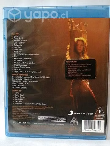 Shakira Dvd Oral Fixation Tour Blu-ray 2007 USA