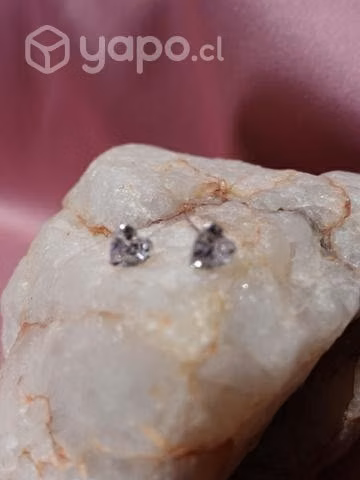 Aros corazón circon