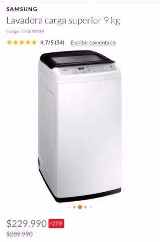 Lavadora SAMSUNG 9K