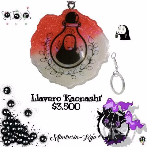 Llavero de resina 'Kaonashi' (Sin rostro) Chihiro