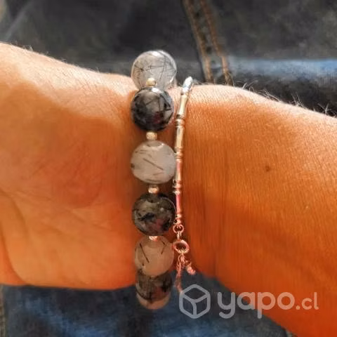 Pulsera plata de ley sterling 925 y cuarzo - Imagen 2