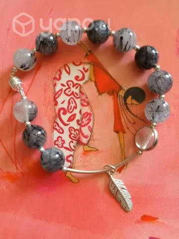 Pulsera plata de ley sterling 925 y cuarzo - Imagen 3