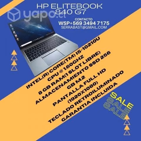 Notebook HP elitebook 840 g7
