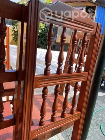 Juego de 6 sillas madera nativa