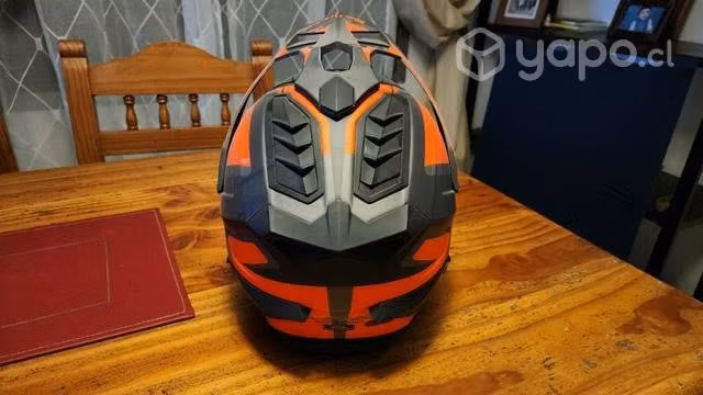 Casco moto Ls2 MX Explorer 701 Naranjo/Negro - Imagen 2