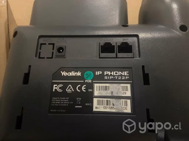 Telefonos ip yealink t23g - t22p (sin fuente)