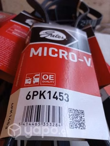 Correa 6pk 1453 Gates antideslizante