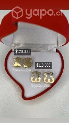 Aritos de oro para niña 18 kilates - Imagen 3