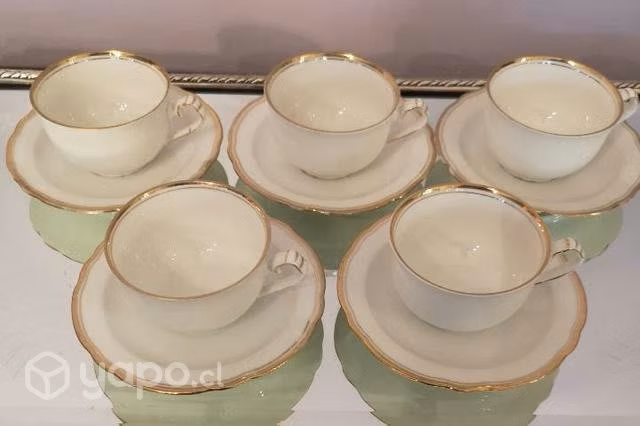 5 dúos (taza y platillo) para café Bavaria