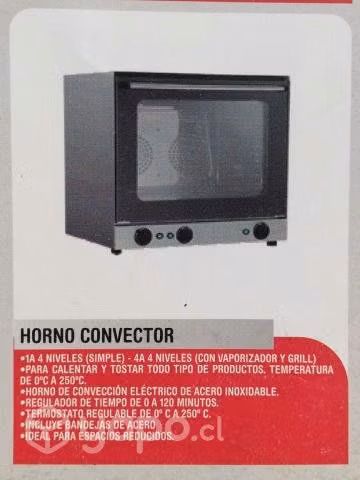 Horno convector eléctrico 4 bandejas