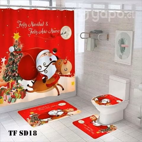 Set de baño navideño