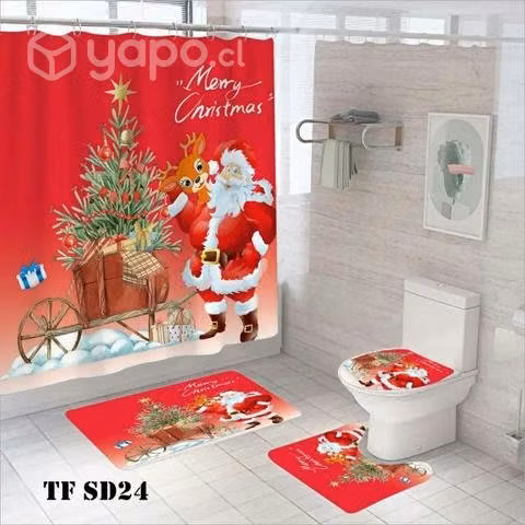 Set de baño navideño