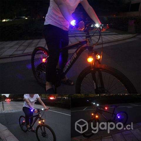 Pack Luces Led Bicicleta Silicona Impermeable - Imagen 2