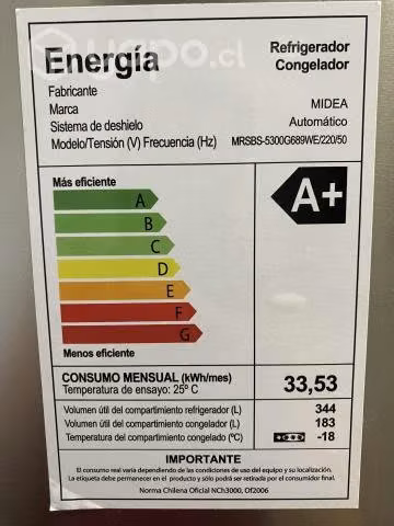 Refrigerador side by side MIDEA - Imagen 2
