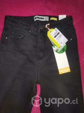 Jean skinny tiro alto americanino