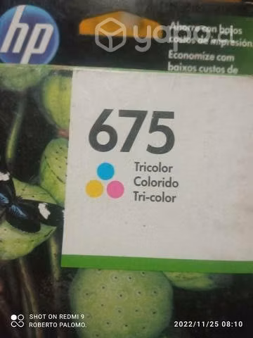Tintas hp 675 colores originales