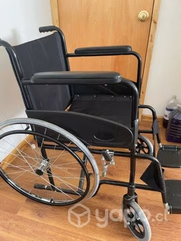 Silla de ruedas plegable poco uso - Imagen 3