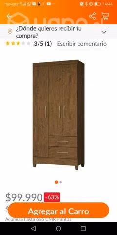 Closet de 3 puertas y dos cajoneras nuevos