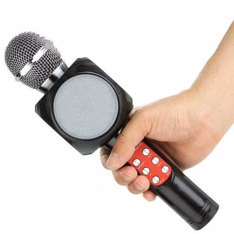 Micrófono Karaoke Con Luces Recargable Usb Bluetoo