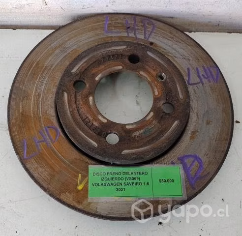 Disco Freno Delantero Izquierdo (VS069) Volkswagen
