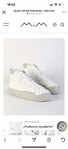 Zapatillas marca mim blancas