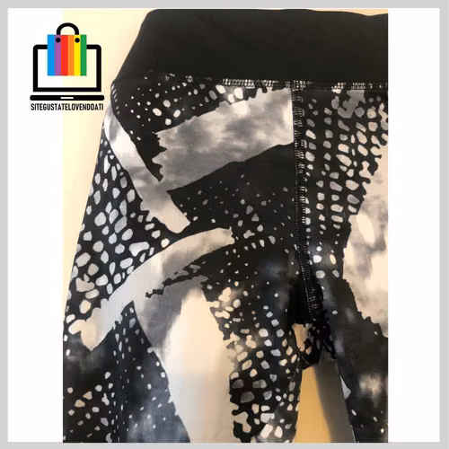 Calza Legging Bicolor Deportiva Estampado Forever