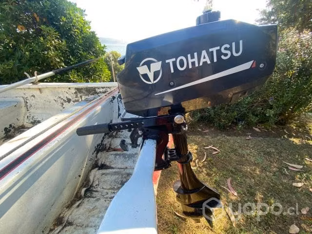 Bote+motor+carro de arrastre