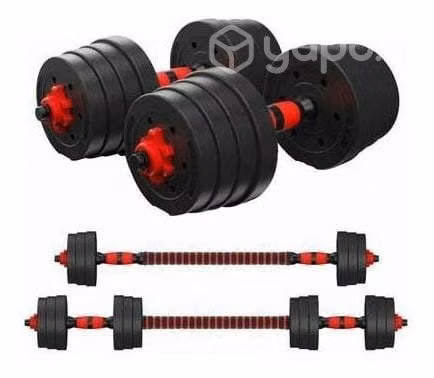 Set Pesas Mancuernas Barra Extension 30kg