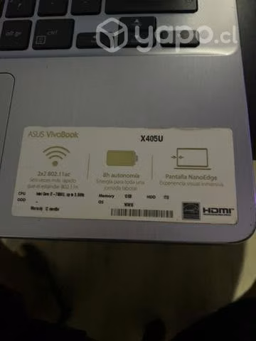 Notebook asus vivobook i7