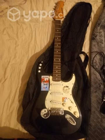 Guitarra eléctrica + amplificador + cable