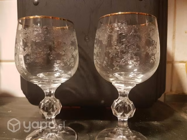 Copas de cristal talladas - Imagen 1