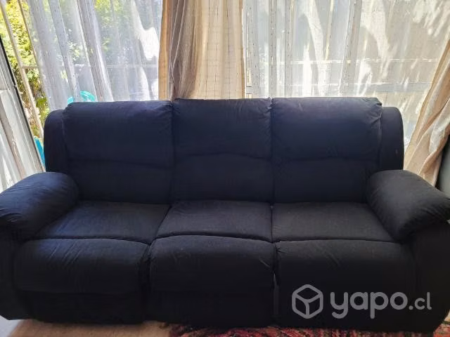 Sillon bergere 3 cuerpos color negro