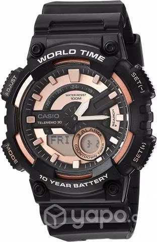 Reloj casio aeq110w-1a3 world time telelemo