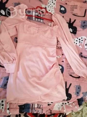 Vestido shein corto rosado talla XS