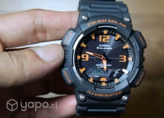 Reloj casio aqs810wc-8 solar somos tienda
