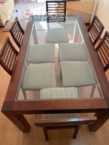 Comedor 6 sillas de madera marca Rosen - Imagen 2
