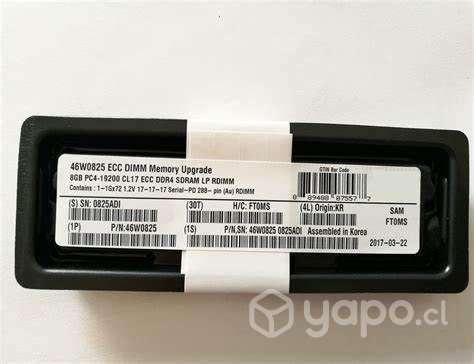 Memoria RAM 8GB DDR4 2400 MHz (LENOVO-NUEVA) - Imagen 2