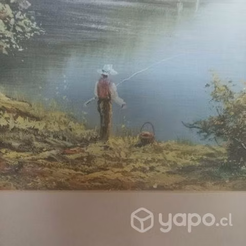 Cuadro hombre dia de pesca - Imagen 2