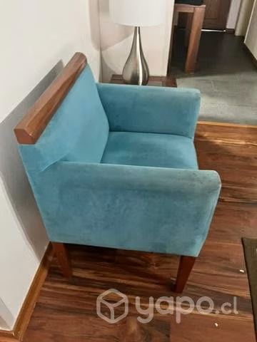 2 Poltronas con copete de Madera