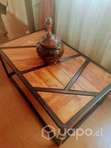 Mesa de centro madera metal