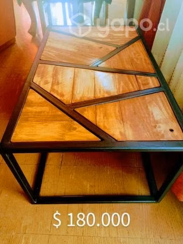Mesa de centro madera metal