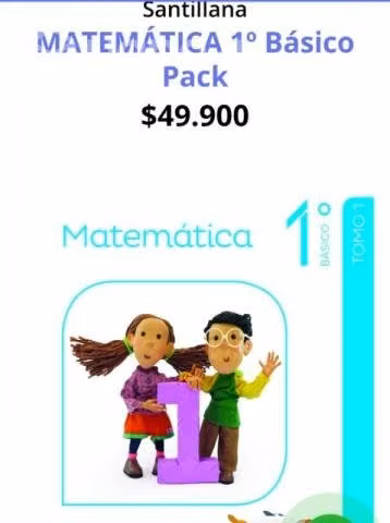 PACK libro matemática SANTILLANA nuevo