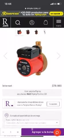 Calefont 5lts +bomba de agua 120w