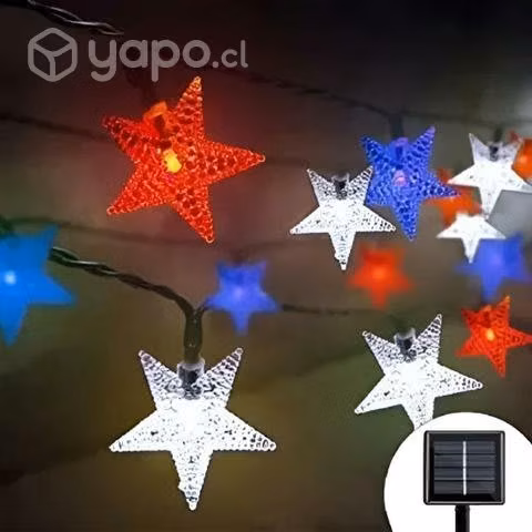 Luces led Patrias Chile Navidad