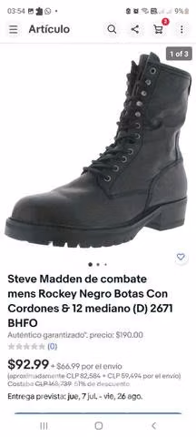 Zapatos con caña steve madden negro con caña