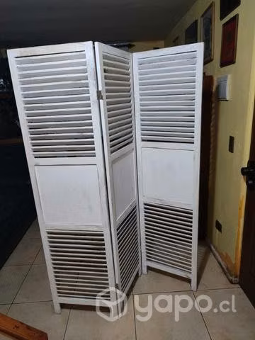Biombo separador blanco vintage