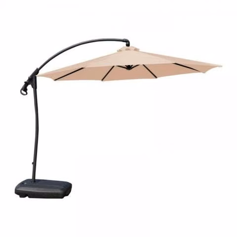 Quitasol Lateral Beige con Base Reforzada